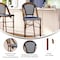 Flash Furniture Bordeaux Stackable IndoorOutdoor French Bistro 30 High Barstool, NavyWhite and Bamboo Finish SDA-AD642001-BS-NVYWH-NAT-GG - alternate 9